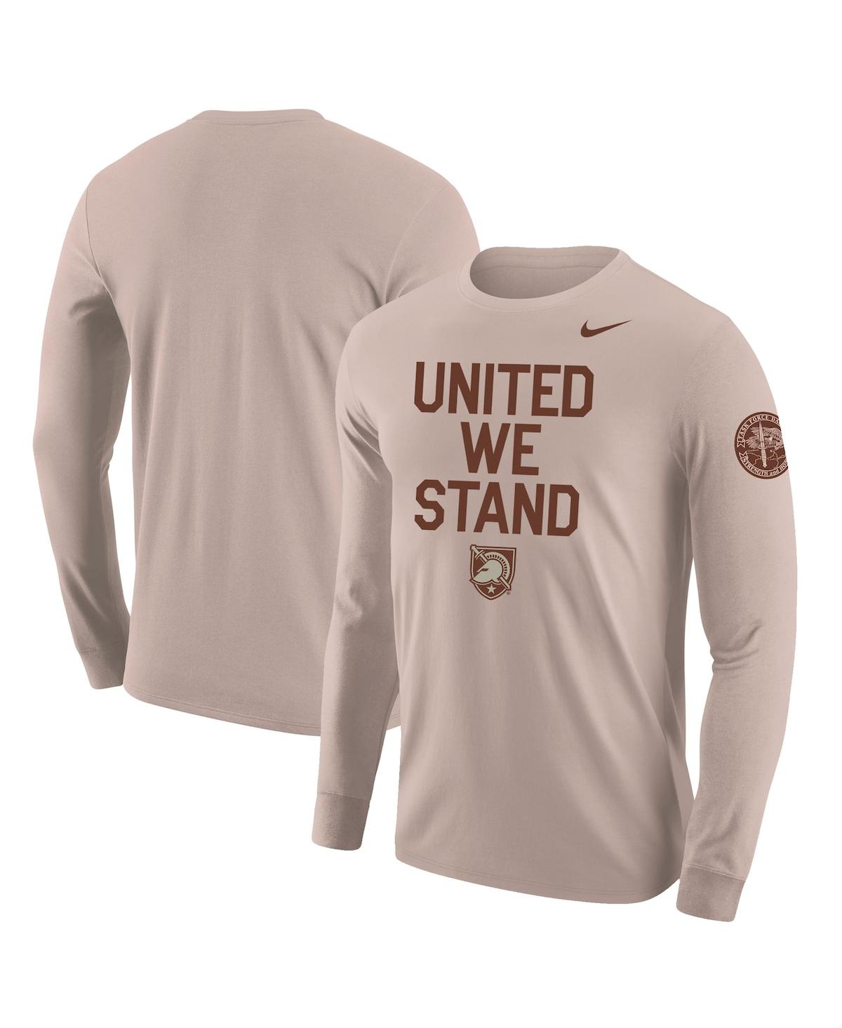 Men's Nike Oatmeal Army Black Knights Rivalry United We Stand 2-Hit Long Sleeve T-shirt