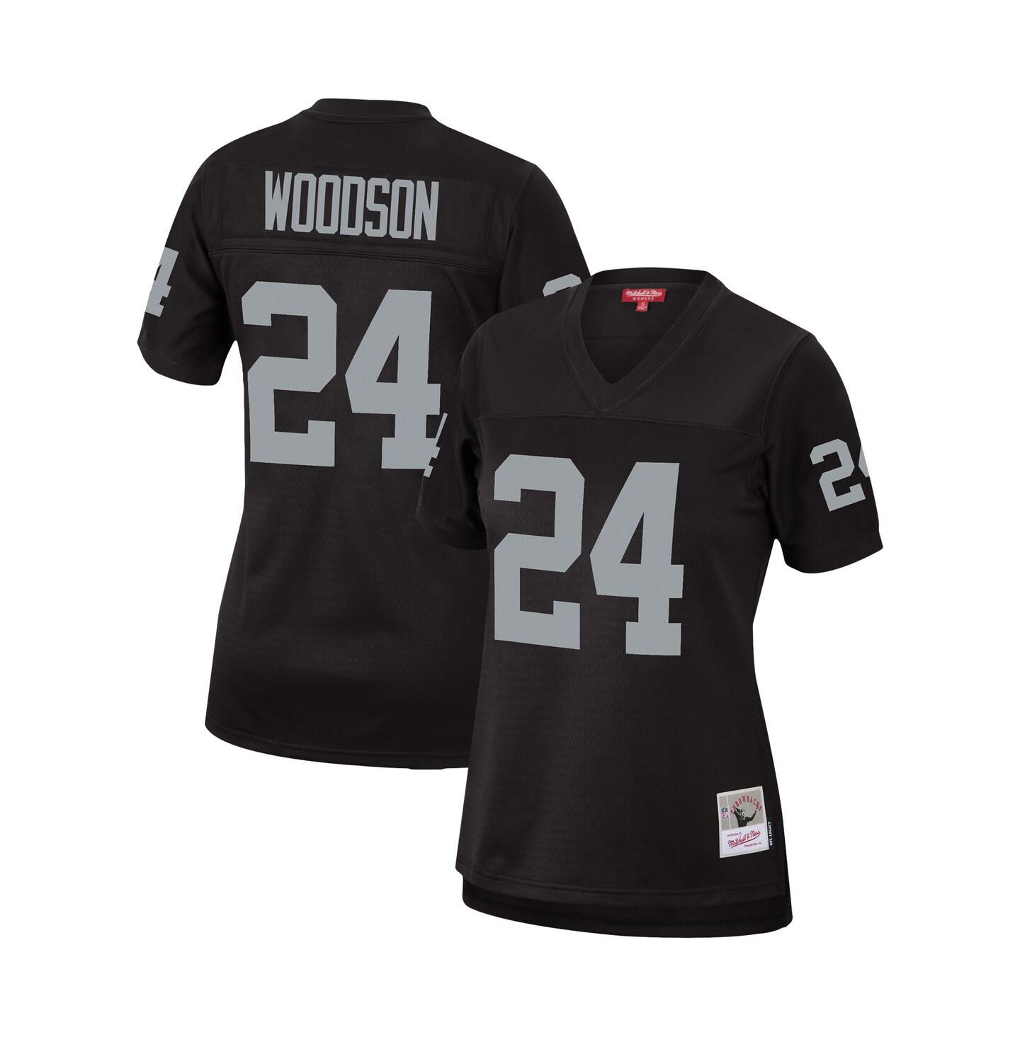 Женский топ Mitchell & Ness Charles Woodson Black Las Vegas Raiders Legacy Replica Team Jersey — фото 2
