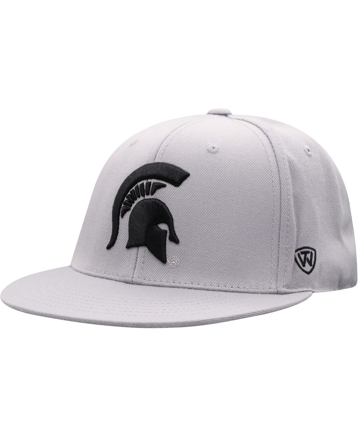 Men's Top of the WorldMichigan State Spartans Fitted Hat - Gray