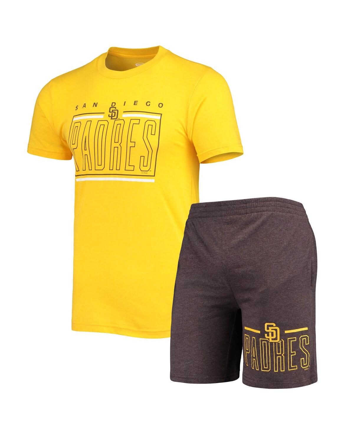Men's Concepts Sport Gold San Diego Padres Meter T-shirt and Shorts Sleep Set - Gold