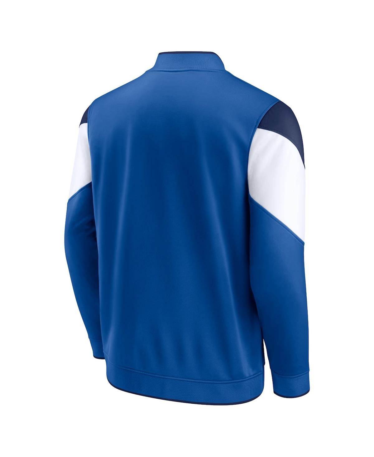 Fanatics Men's  Branded Blue, Navy Dallas Mavericks League Best Performance Full-zip Jacket In Blue,navy