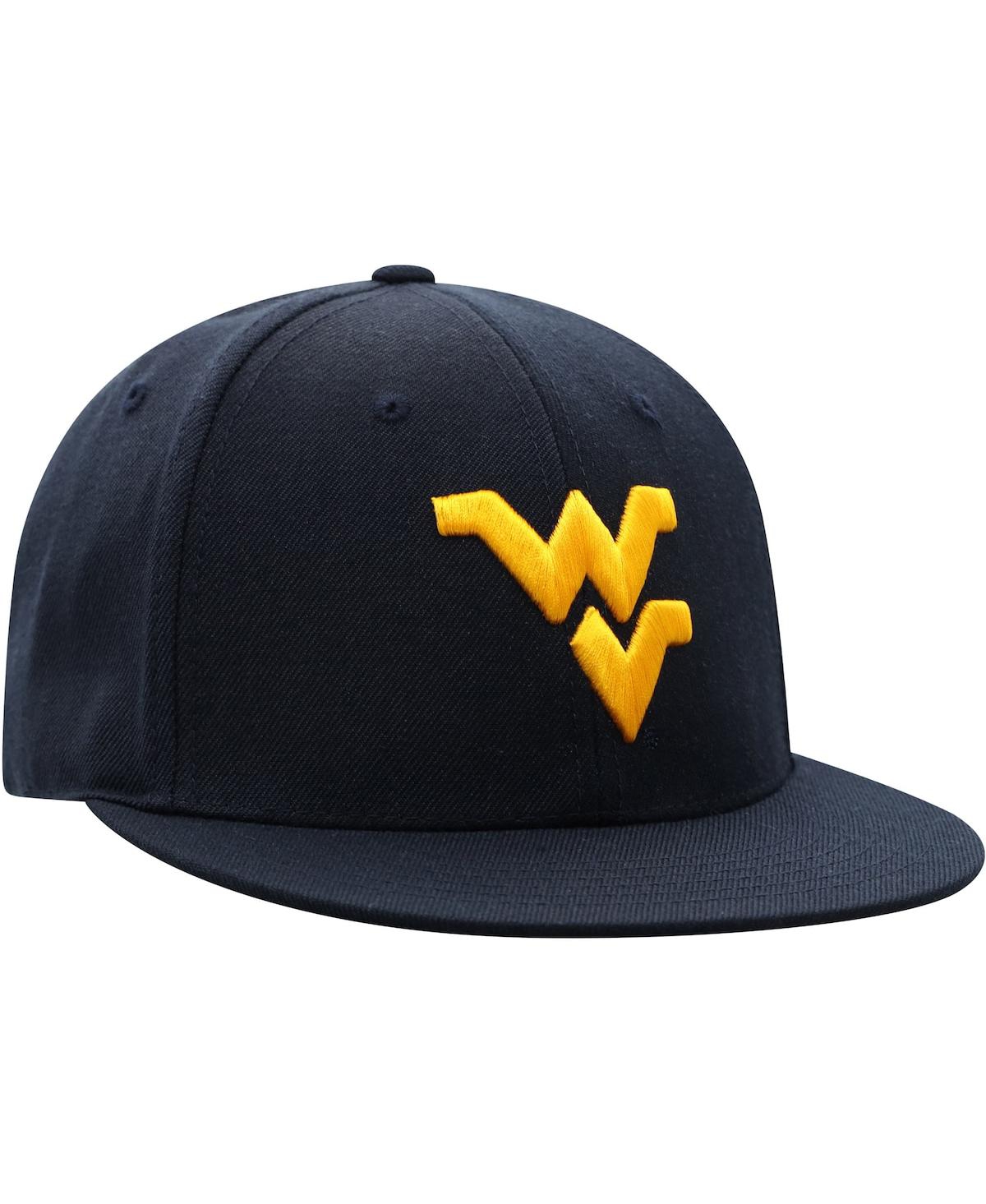 Men's Top of the WorldWest Virginia Mountaineers Team Color Fitted Hat - Navy