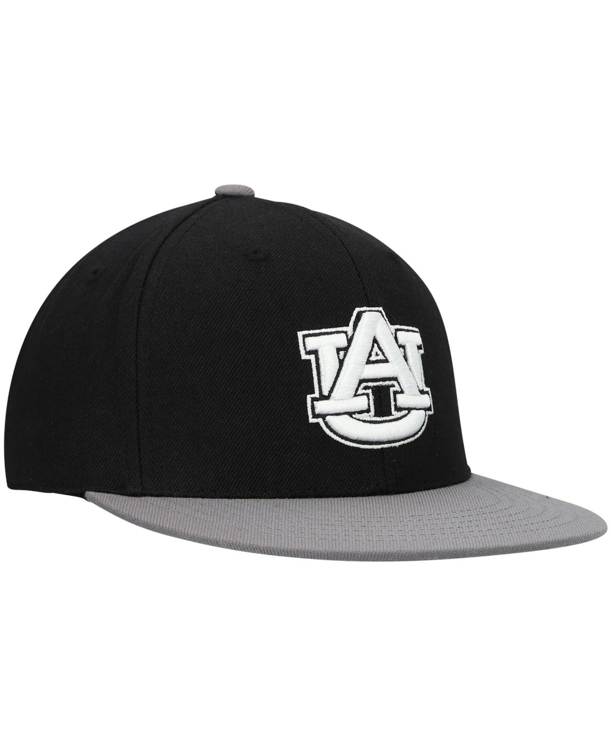 Top Of The World Men's  Black, Gray Auburn Tigers Team Color Two-tone Fitted Hat In Black,gray