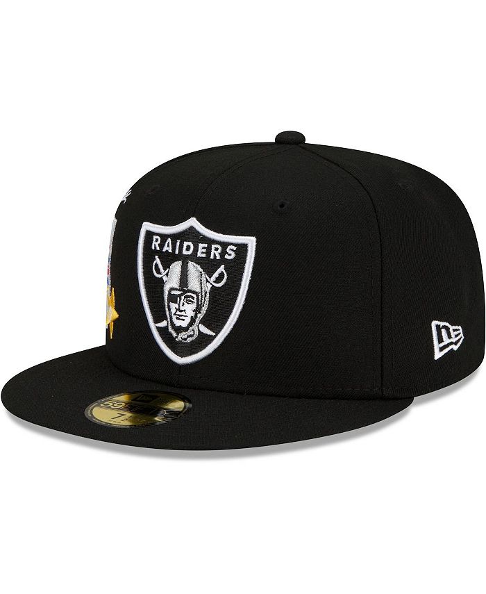 New Era Men's Black Las Vegas Raiders City Cluster 59FIFTY Fitted Hat ...