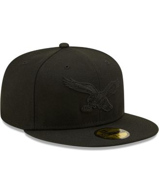 Men's Philadelphia Eagles Black on Black Alternate Logo 59FIFTY Fitted Hat