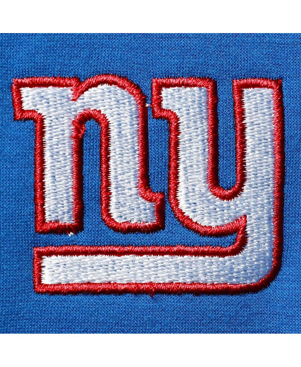 DUNBROOKE MEN'S DUNBROOKE ROYAL NEW YORK GIANTS SHAG TRI-BLEND FULL-ZIP RAGLAN HOODIE 
