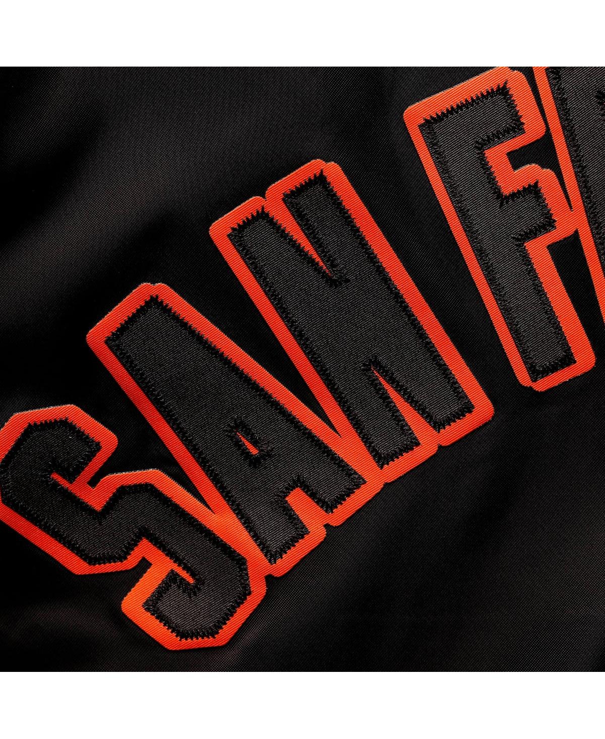 Men's Pro StandardSan Francisco Giants Wordmark Satin Full-Snap Jacket - Black