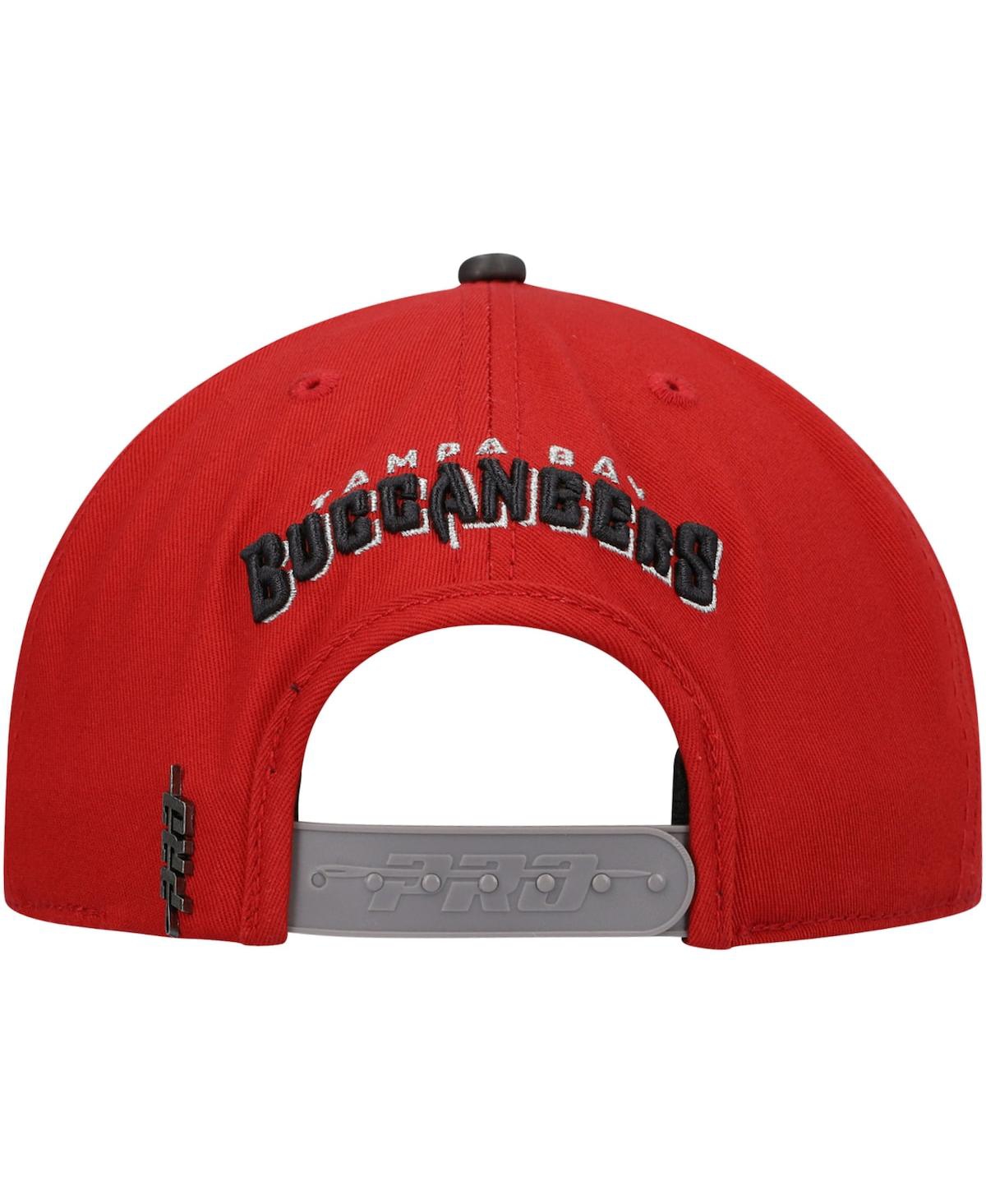 PRO STANDARD MEN'S PRO STANDARD RED, PEWTER TAMPA BAY BUCCANEERS 2TONE SNAPBACK HAT 