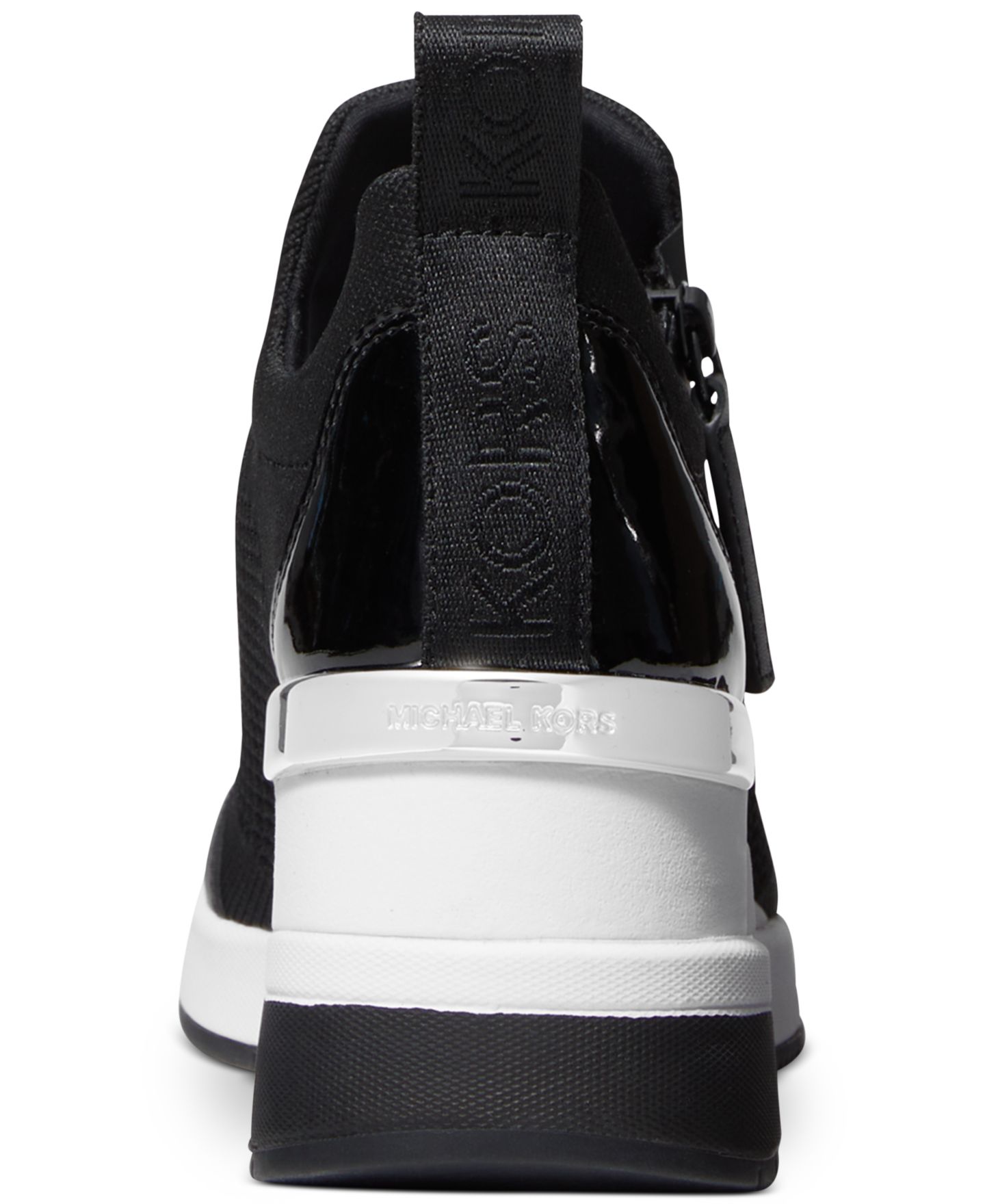 Женские кроссовки Michael Kors Willis Trainer Wedge, цвет: Чёрный вязаный — фото 3
