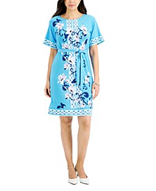 Flutter Sleeve Printed Dress&comma; Created for Macy&apos;s