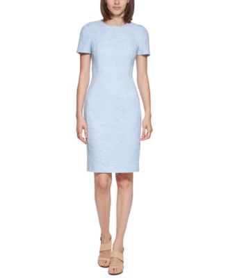 calvin klein light blue sheath dress