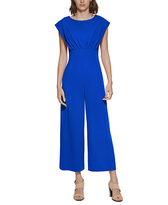 Calvin Klein Cap-Sleeve Jumpsuit - Macy's