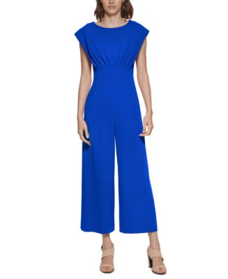 Calvin Klein Cap-Sleeve Jumpsuit - Macy's