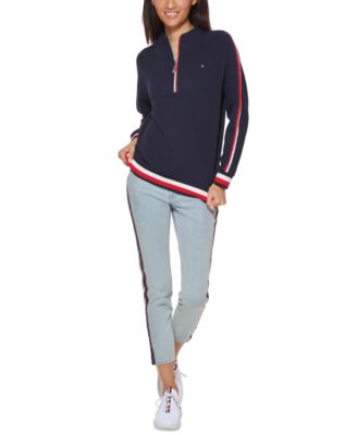 Tommy Hilfiger Funnel-Neck Half-Zip Top 