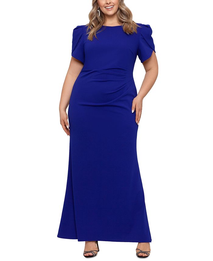 Macy's royal blue outlet dress plus size