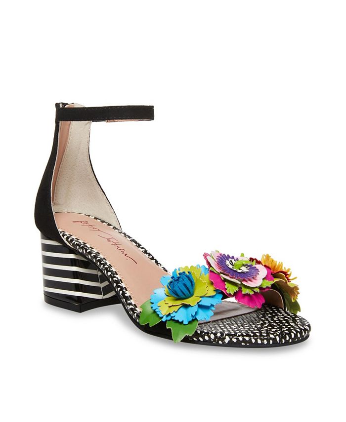 Betsey Johnson Women's Lore Floral Strap Dress Sandals & Reviews ...