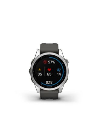 Garmin Unisex Fenix 7S Silver-tone with Graphite Silicone