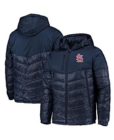 Men's Navy St. Louis Cardinals Storm Hoodie Full-Zip Puffer Jacket