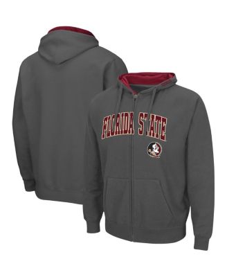 Men's Charcoal Florida State Seminoles Arch Logo 3.0 Full-Zip Hoodie