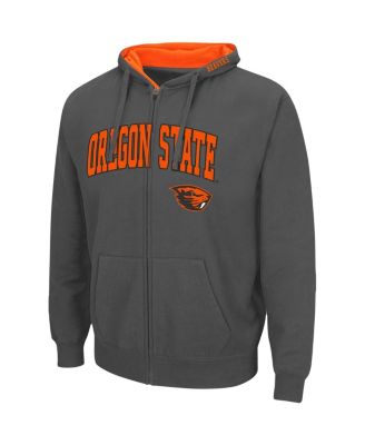 Men's Charcoal Oregon State Beavers Arch & Logo 3.0 Full-Zip Hoodie