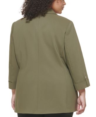 Calvin Klein Plus Size Cuffed-Sleeve 