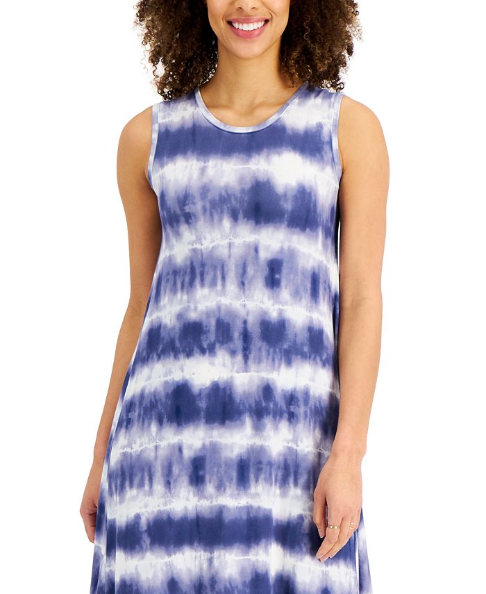 Style & Co Women's Tie-Dyed Flip-Flop Dress, Created for Macy's ...
