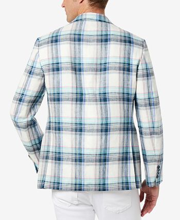 Tallia Men's Slim-Fit Multicolor Plaid Blazer - Macy's
