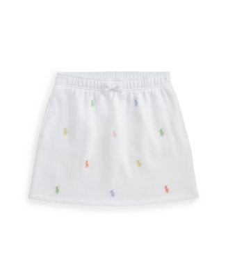 polo pony stretch mesh skirt