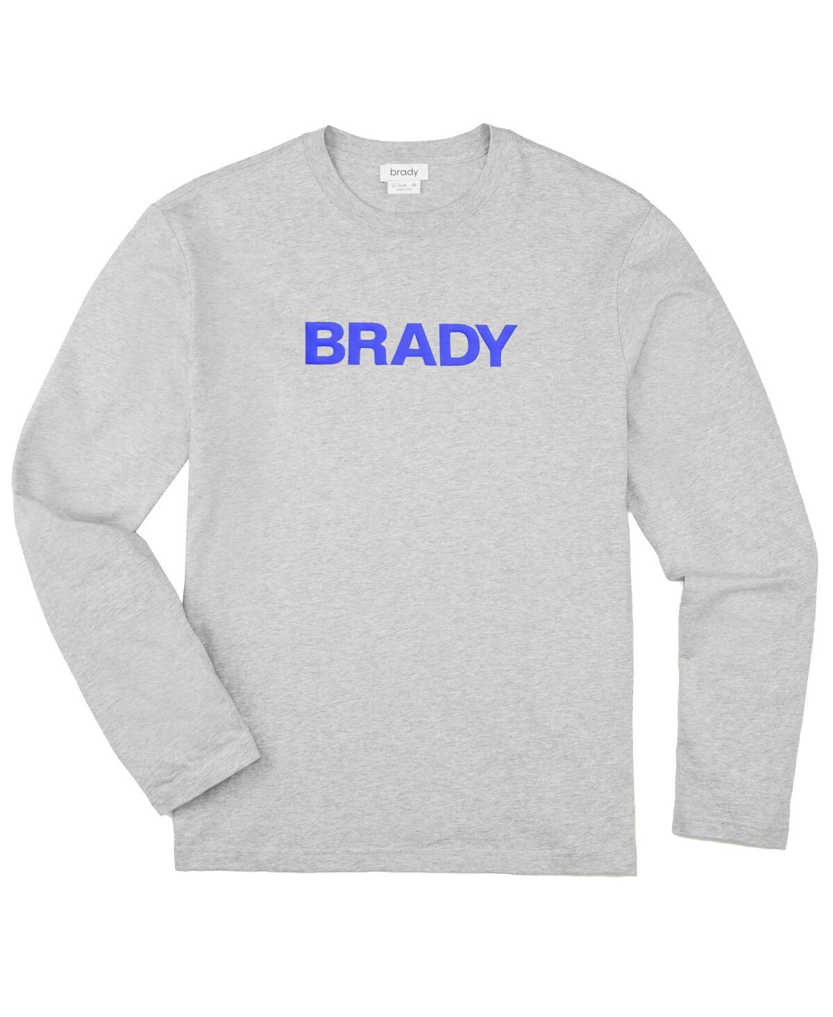 Men's Brady Gray Wordmark Long Sleeve T-shirt - Gray