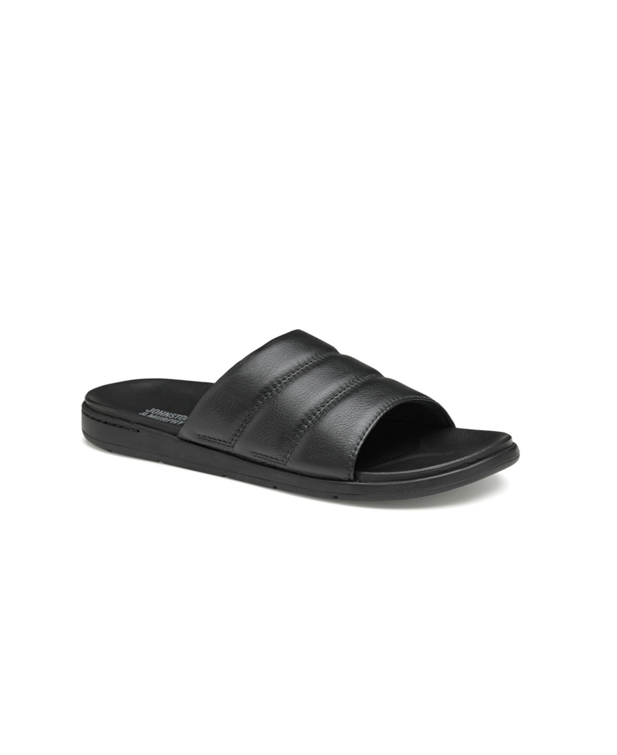 Shop Johnston & Murphy Men's Branson Slide Sandals In Black
