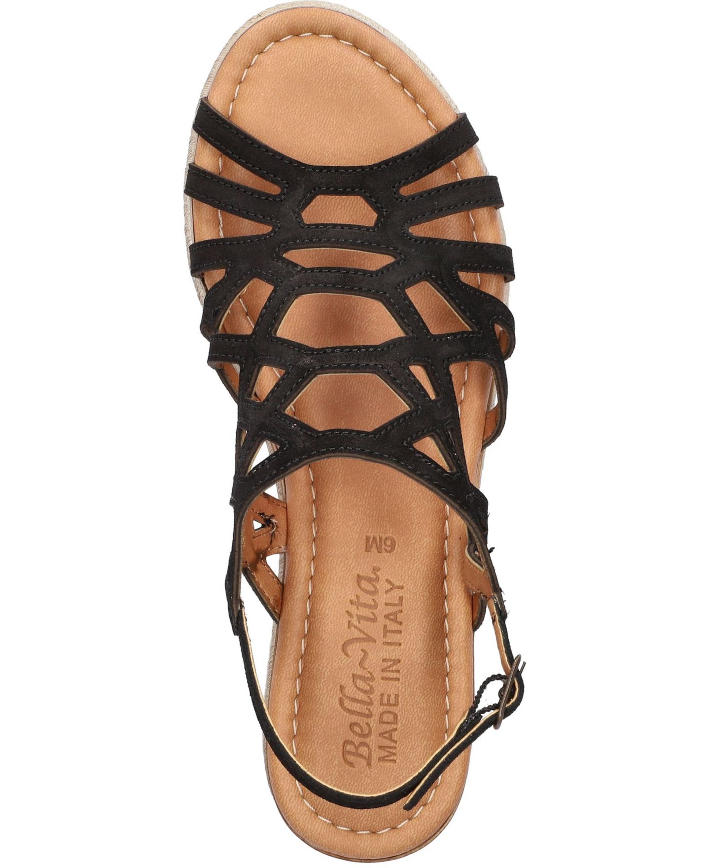 Женские сандалии Bella Vita Zip-Italy Wedge, цвет: Чёрный замшевый кожаный — фото 7