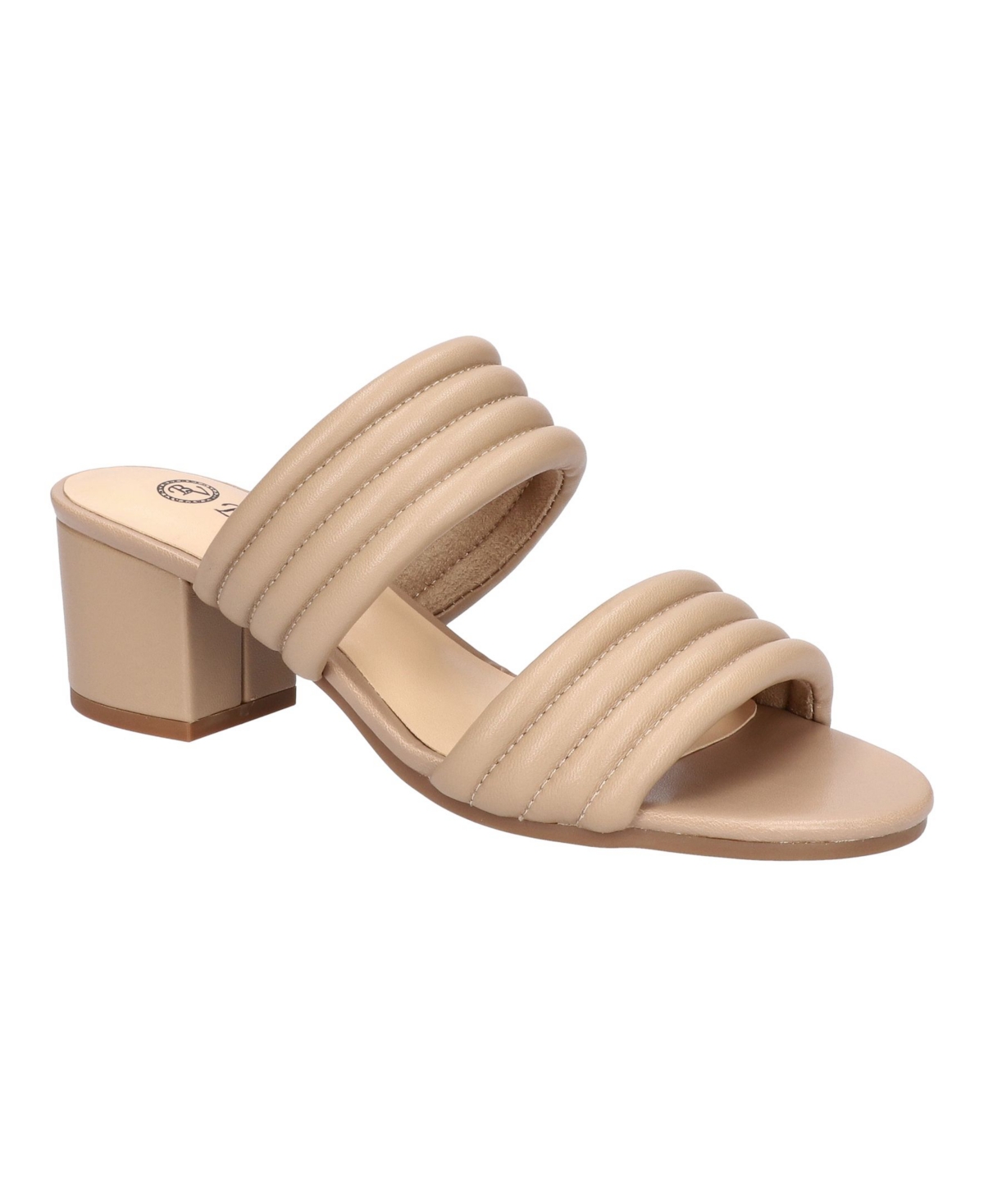 Women's Georgette Heeled Sandals - Nude Leather