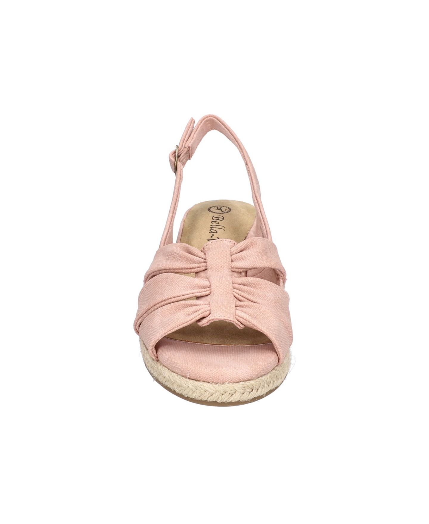 Женские сандалии Bella Vita Cheerful Espadrille Wedge, цвет: Пудровый льняной с принтом — фото 2