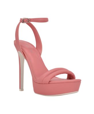 guess pink platform sandals