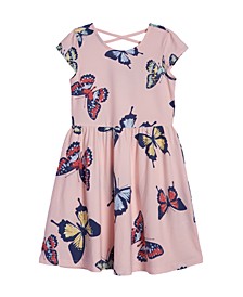 Big Girls Butterfly Print Dress