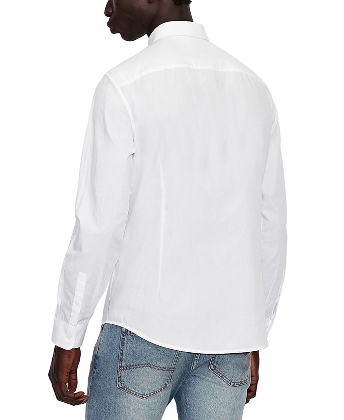 A|X Armani Exchange Men's Long-Sleeve Icon Logo Shirt - Macy's