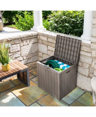 Honey Can Do - Small Deck Box for Outdoor Storage, 30 Gallon
