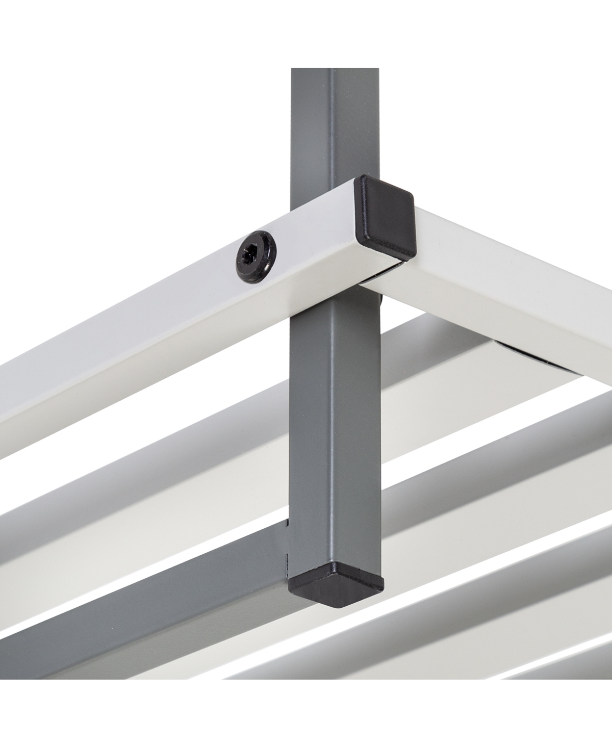 Honey Can Do 2-tier Tubular Metal Shoe Rack In Grey
