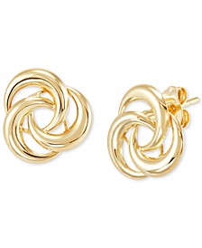 Love Knot Stud Earrings in 10k Gold