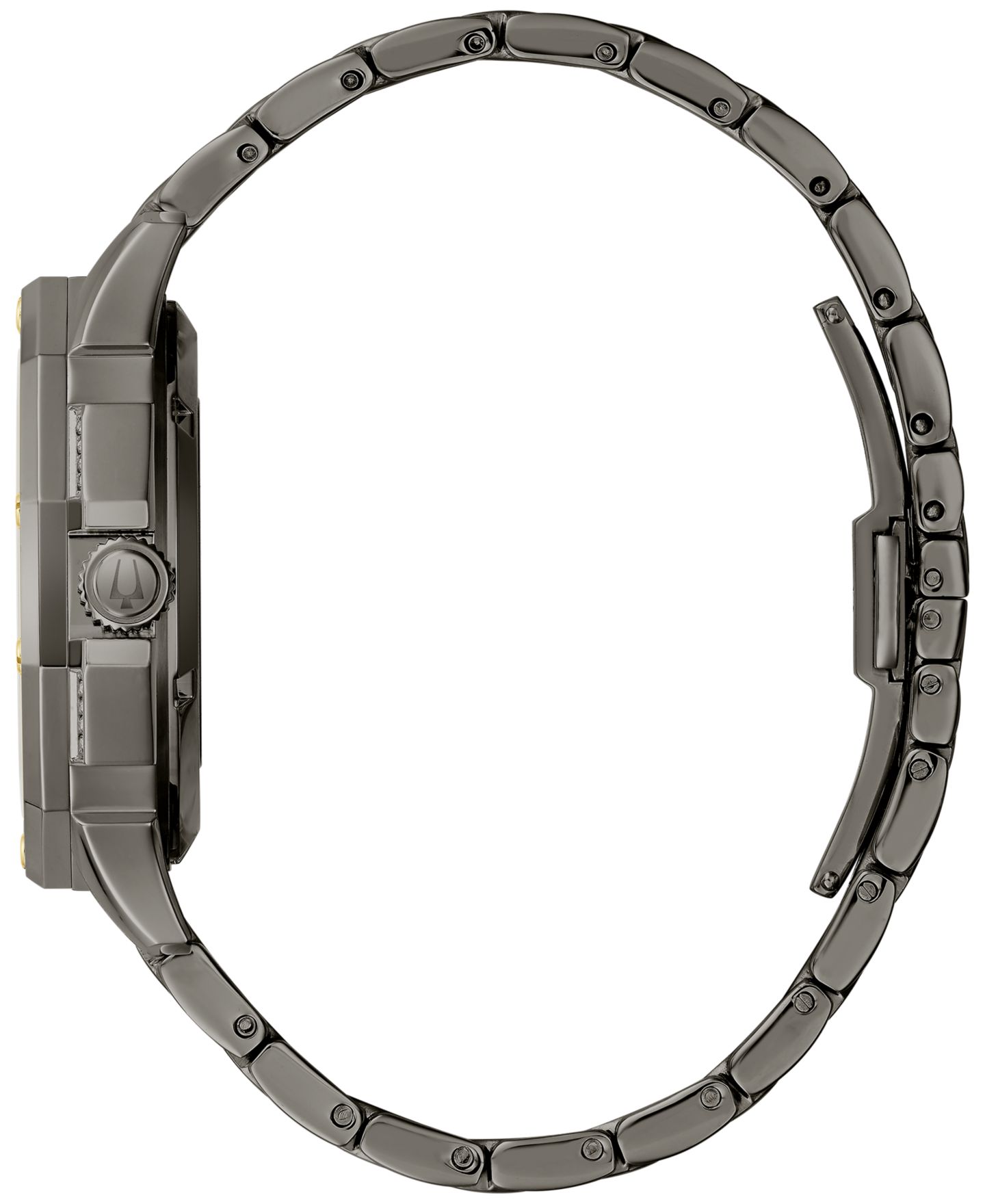 Мужские часы Bulova Octava Automatic Crystal-Accent Gray Stainless Steel Bracelet Watch 41.7mm — фото 2