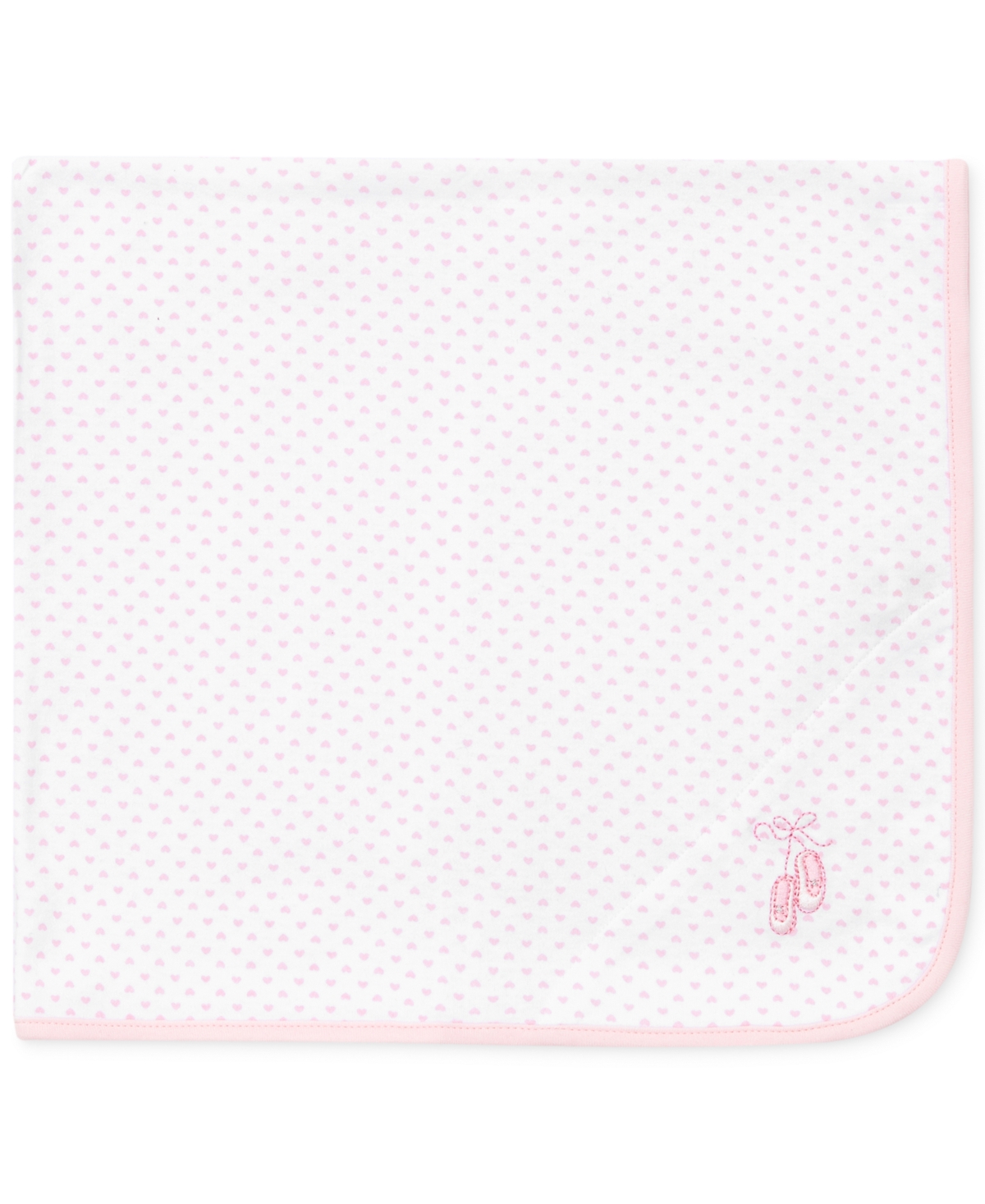Little Me Baby Girls Prima Ballerina With All Over Heart Print Blanket In White,pink