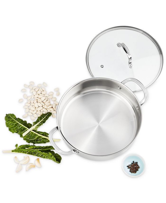 The Cellar Stainless Steel 5Qt. Covered Everyday Pan, Created for Macy's Macy's