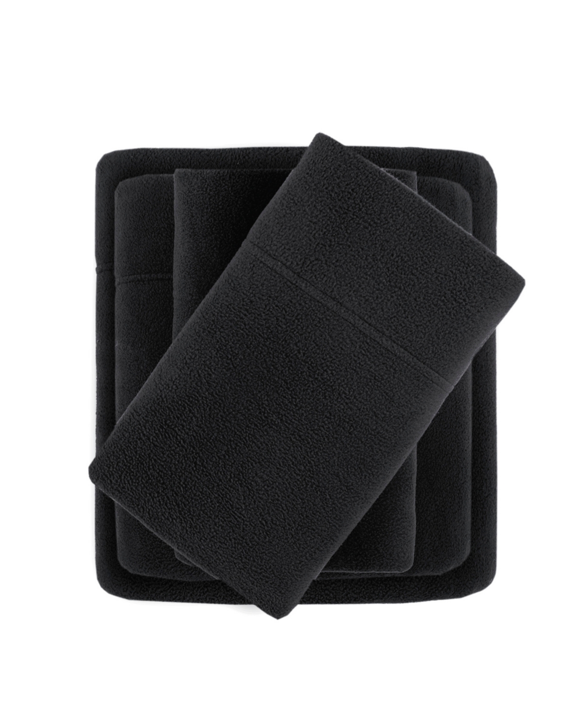 Sleep Philosophy True North By  Micro Fleece 3-pc Twin Xl Sheet Set Bedding In Black