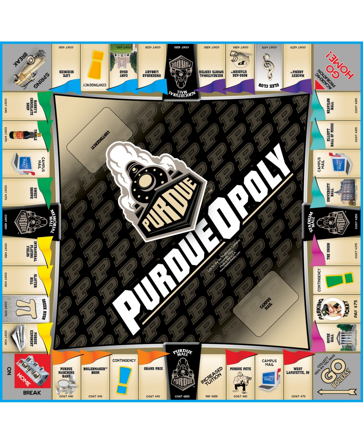Late For The Sky Purdueopoly Board Game In Multi