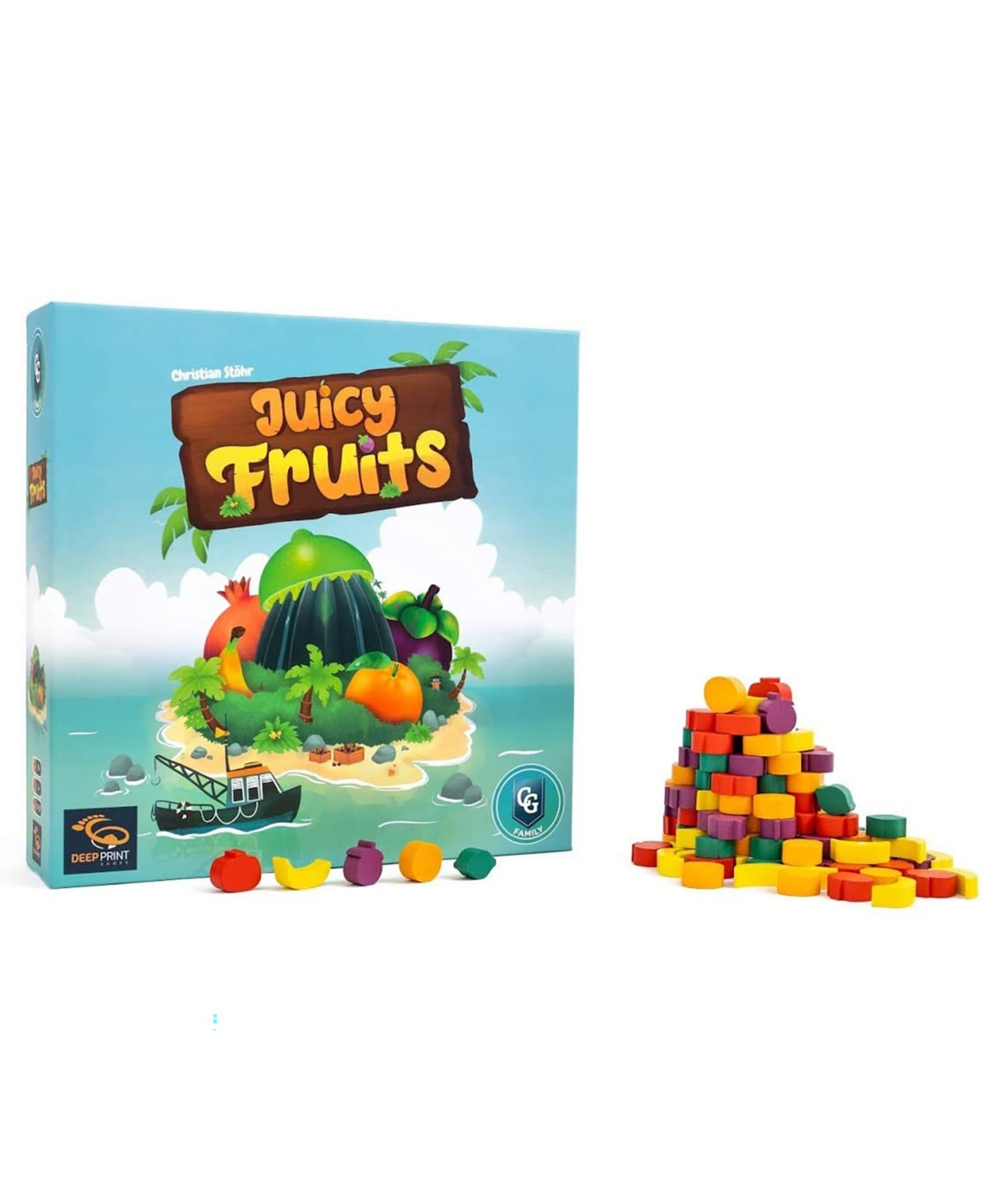 Capstone Games Juicy Fruits Strategy Family Game, 243 Pieces In Multi