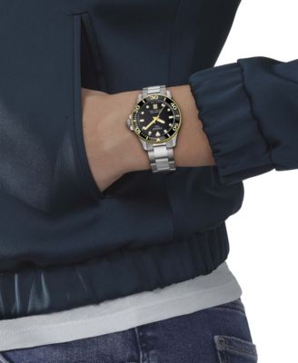 Unisex Seastar Silver-Tone Stainless Steel Bracelet Watch 36mm