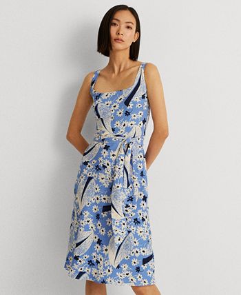 Lauren Ralph Lauren Floral Crepe Sleeveless Dress & Reviews 
