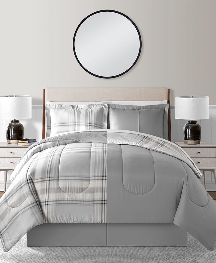 Sunham Ethan Grey 8 Pc. Comforter Sets Macy's