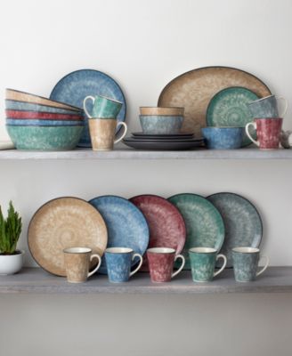 Colorkraft Essence Azurite 4 Piece Mug Set, 12 oz