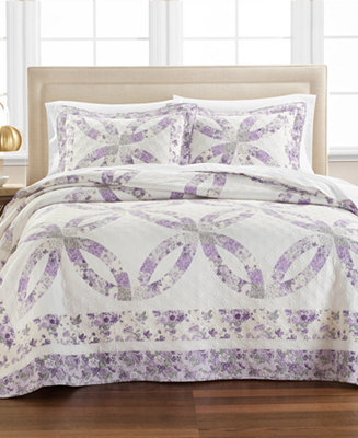 Martha Stewart Collection Lilac Garden Bedspread, Twin, Created For ...